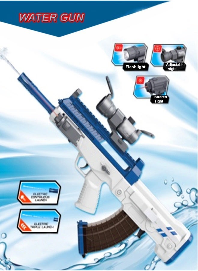 fashionhome - Electric Suction High Pressure Water Gun Blaster Flashlight Infrared High Speed Bursts for Pool Beach Party Games and Outdoor Water Fighting - Image 1