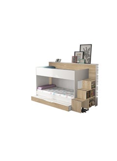 Miro Bunk Bed for Kids - Beige - Wooden - 158x90x200 cm  - Image 2