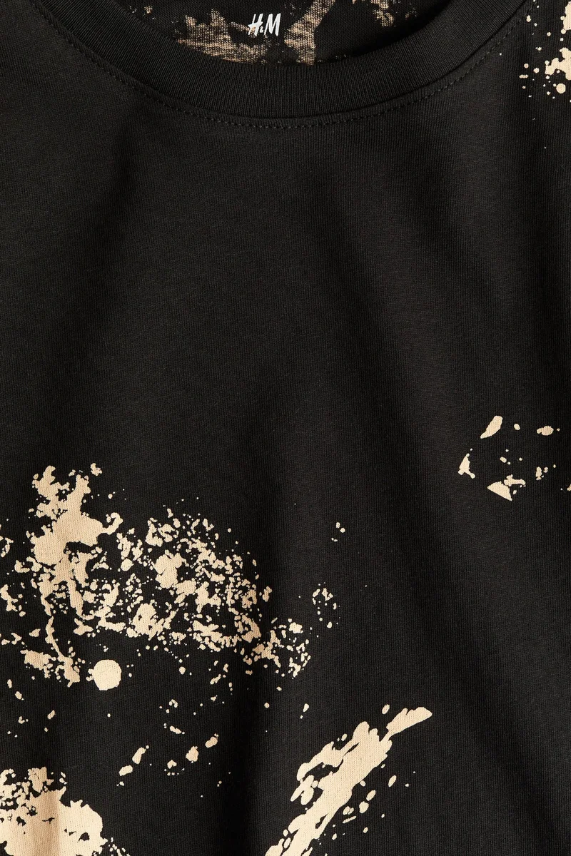 اتش اند ام Printed cotton T-shirt