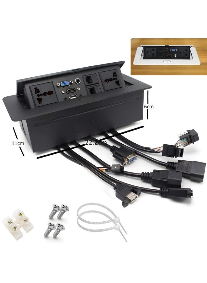 كول كولد صندوق منبثق للكابل الهيدروليكي مع موصل Hdmi موصل Vga موصل الصوت منفذ Lan منافذ الطاقة ومنفذ USB (10 وحدات فقط متوفرة باللون الأسود)  - Image 3