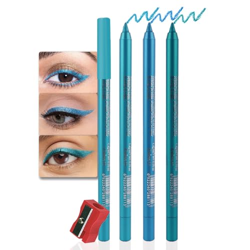 evpct evpct 3Pcs Sky Sea Teal Blue green Gel Glitter Eyeliner Pencils Set for Women Waterproof Smudge Proof lapiz de ojos delineador de ojos contra el agua Eye Liner Makeup 09 11 15