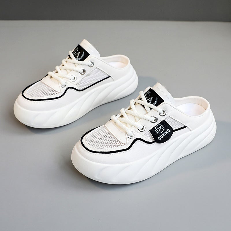 Summer 2024 Casual Womens Mesh Sneakers rice black