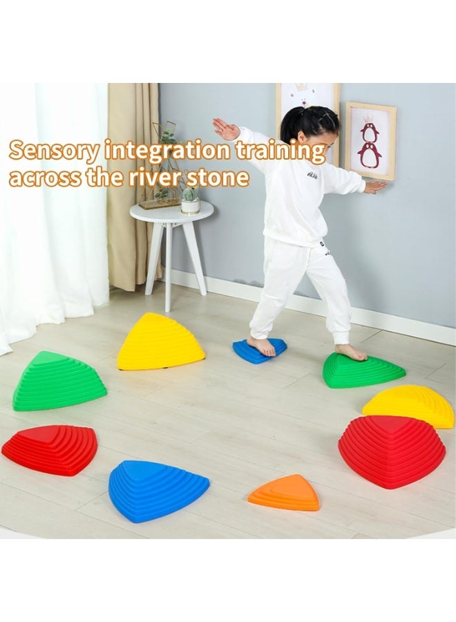 Therapy Shop Balance Stepping Stones for Kids and Adults, 6-Piece Colorful Non-Slip Sensory Balance Pods, Stackable Obstacle Course Equipment for Coordination, Agility, and Motor Skills - Image 2