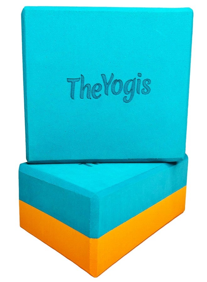 The Yogis Yoga Blocks Set of 2 and Belt High Density Foam Yoga Bricks Pack of 2 for Stretching, Balancing Yoga Bricks, Yoga Block Premium Yoga Accessories for Women & Men Yoga Equipment - Image 1