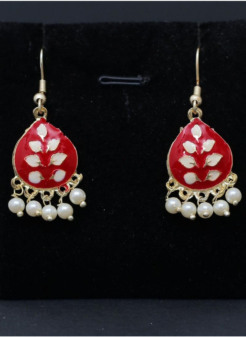 Generic - Red Dangler Earring - Image 1