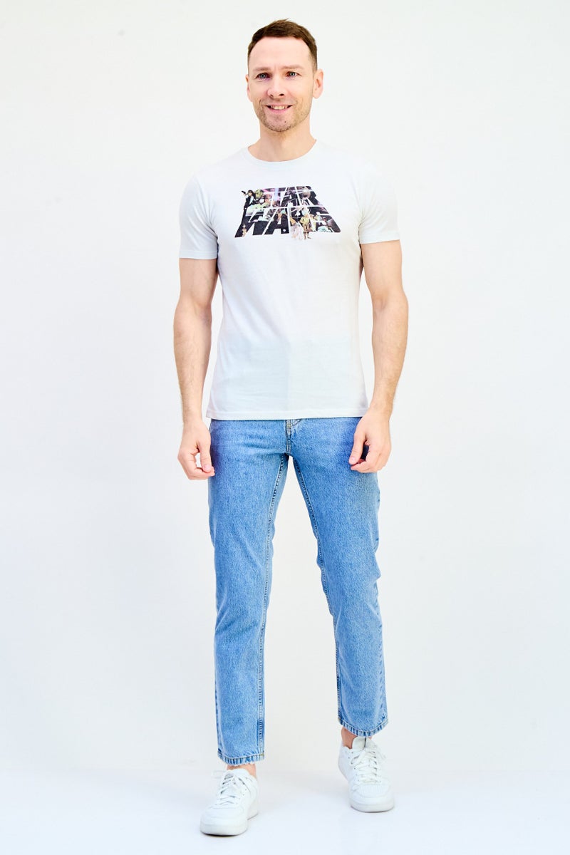 GAP Men Crew Neck Short Sleeve Graphic T Shirt, White - Image 2