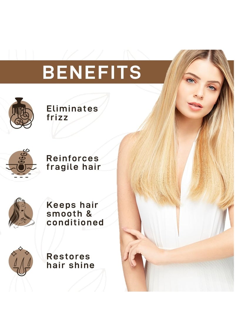 Brasil Cacau Anti-Frizz Shampoo and Conditioner Set - 2x300ml for Silky, Glossy Hair