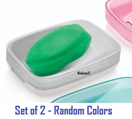 Nimbose® Soap Case for Bathroom Stylish, Plastic Travel Soap Box, Soap Case Holder for Bathroom Accessories (Random Colors, Pack of 2) - Image 2