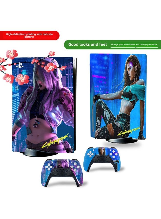 PS5 Sticker Digital Cyberpunk 2077 Game Host Sticker Color Film  Colorful Film-Color:1883 - Image 5