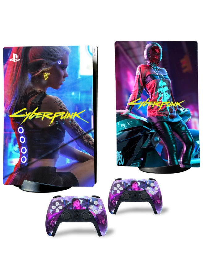 PS5 Sticker Digital Cyberpunk 2077 Game Host Sticker Color Film  Colorful Film-Color:1883 - Image 1