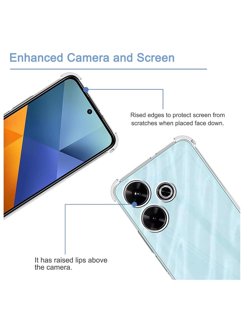 King Kong Anti-Explosion Hard Back Case for Xiaomi Poco M6 4G/Redmi 13 4G - Clear - Image 4