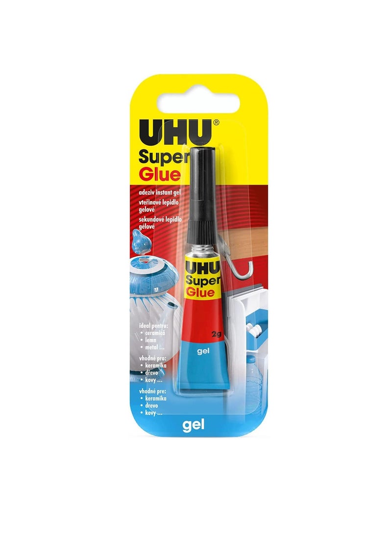 UHU UHU SUPER GLUE LIQUID 3g,2PC + UHU SUPER GLUE GEL 2g, 2 PC SPECIAL PACK, 3g x 2 + 2g x 2, Ultra Fast And Strong Super Glue, Transparent  - Image 2