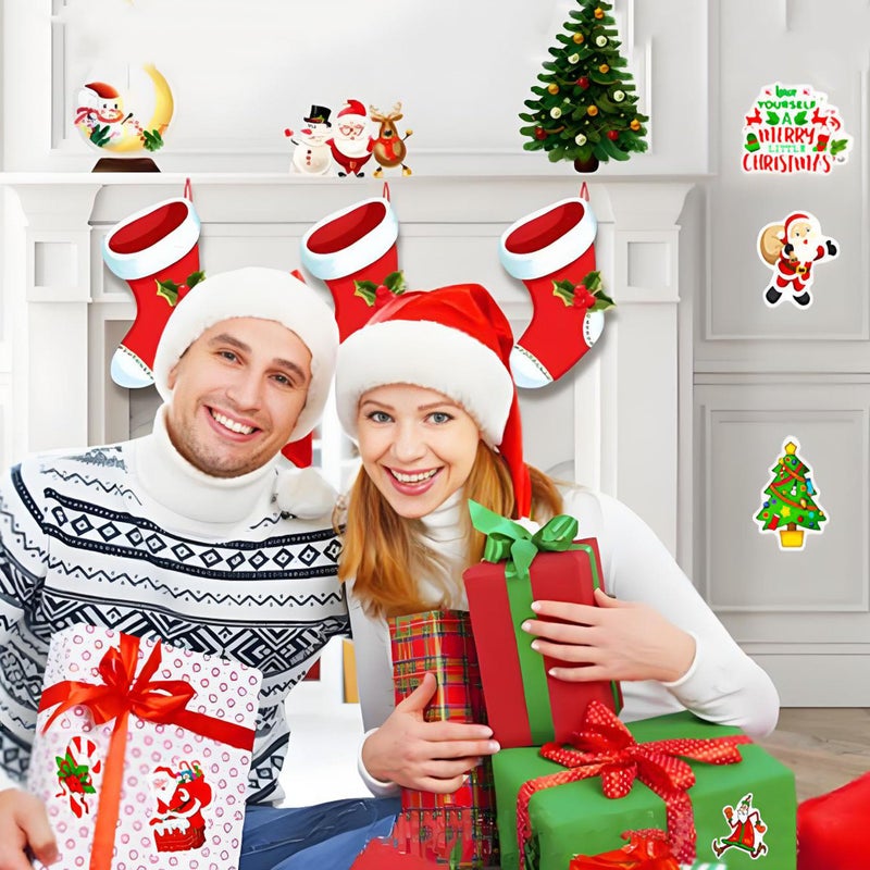 DothRayan Christmas Theme Stickers, 100Pcs Vinyl Waterproof Merry Christmas Stickers for Envelopes Gifts Tags Crafts Snowboard Decorations, Funny Christmas Holiday Party Favors for Kids Teens Aduts - Image 5