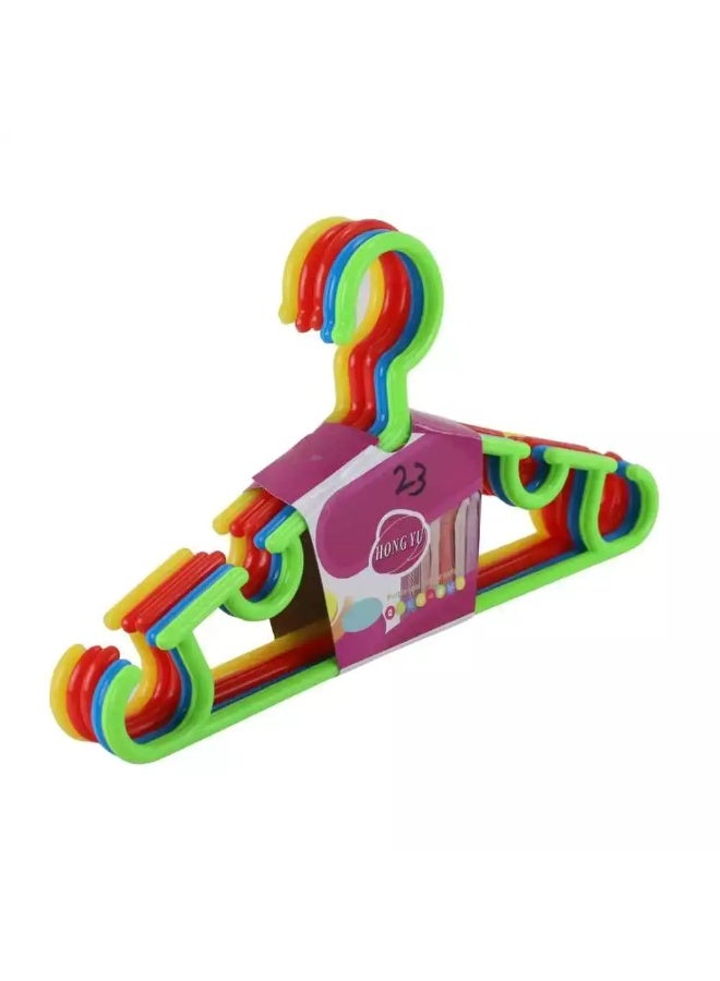 Hongyu Non Slip Plastic Cloth Hangers for Closet, Multi-Color- 5pcs - Image 1