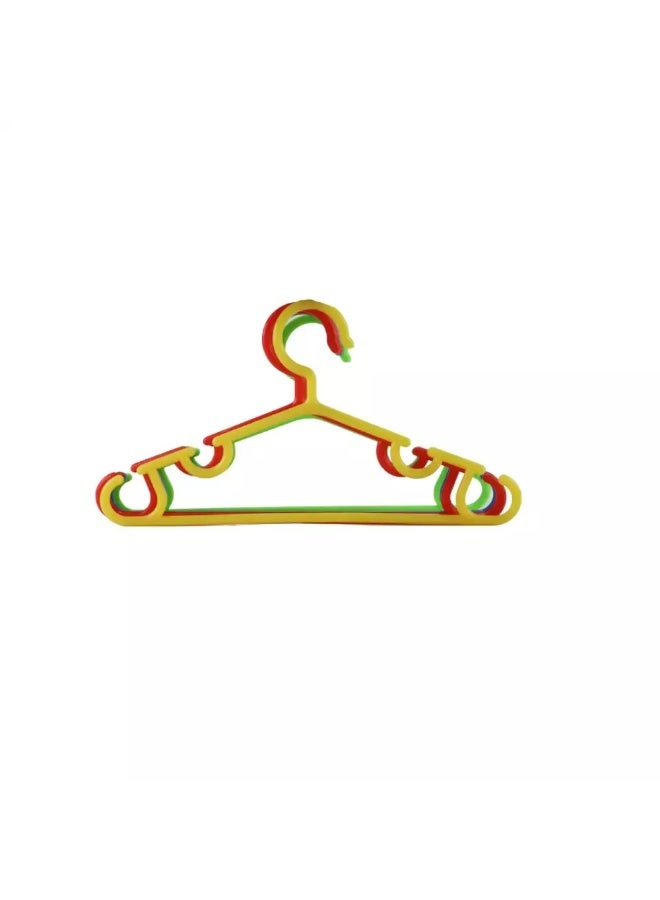 Hongyu Non Slip Plastic Cloth Hangers for Closet, Multi-Color- 5pcs - Image 3