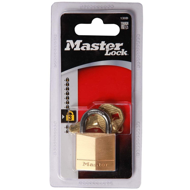 Master Lock Master Lock 130D Solid Brass Padlock, 1-3/16-inch  - Image 4