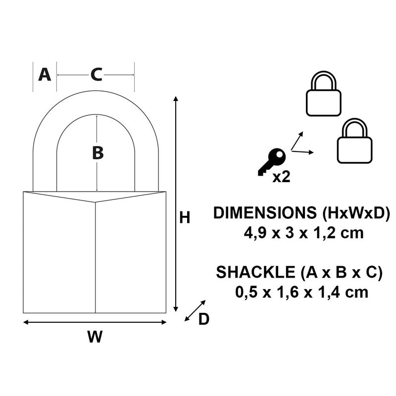 Master Lock Master Lock 130D Solid Brass Padlock, 1-3/16-inch  - Image 3