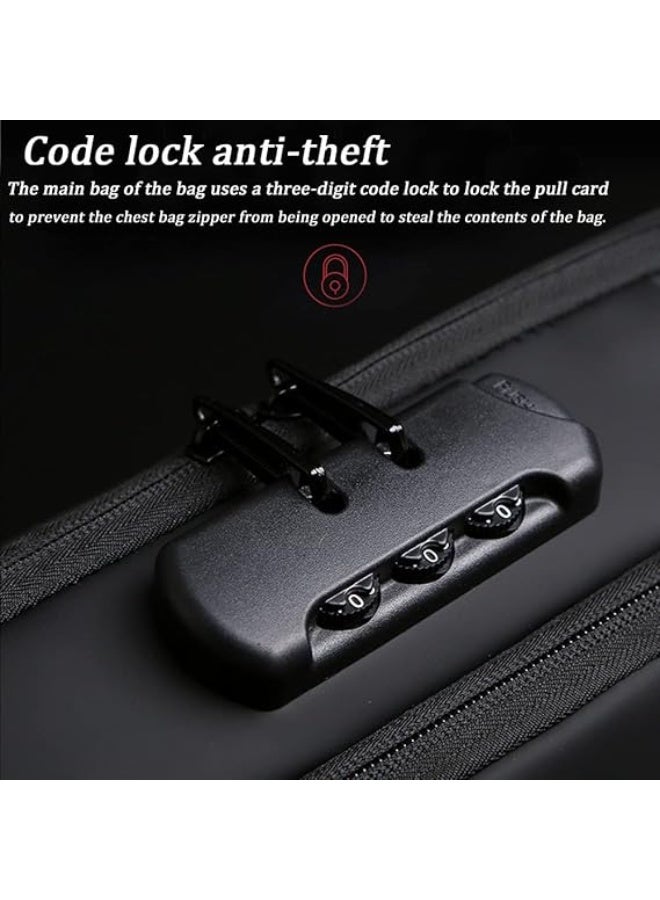 شنطة كتف رياضية مضادة للسرقة بمنفذ شحن USB مقاومة للماء ومضادة شنط كروس يومية للصدر من سيفل عدد 1 - Image 3