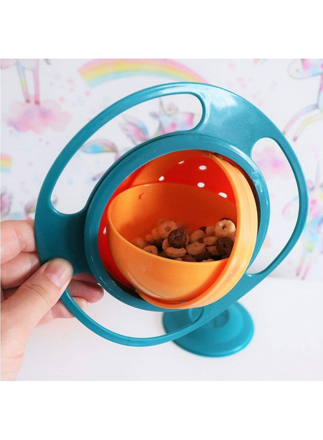 ESH7 Gyro Bowl Funny 360 Degree Rotate Spill-Proof Bowl with Lid Feeding Without Mess Toy for Toddler Baby Kids Children,Pink - Image 5