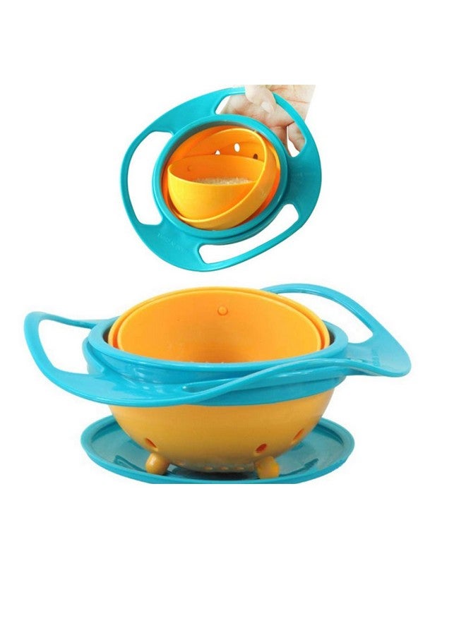 ESH7 Gyro Bowl Funny 360 Degree Rotate Spill-Proof Bowl with Lid Feeding Without Mess Toy for Toddler Baby Kids Children,Pink - Image 3