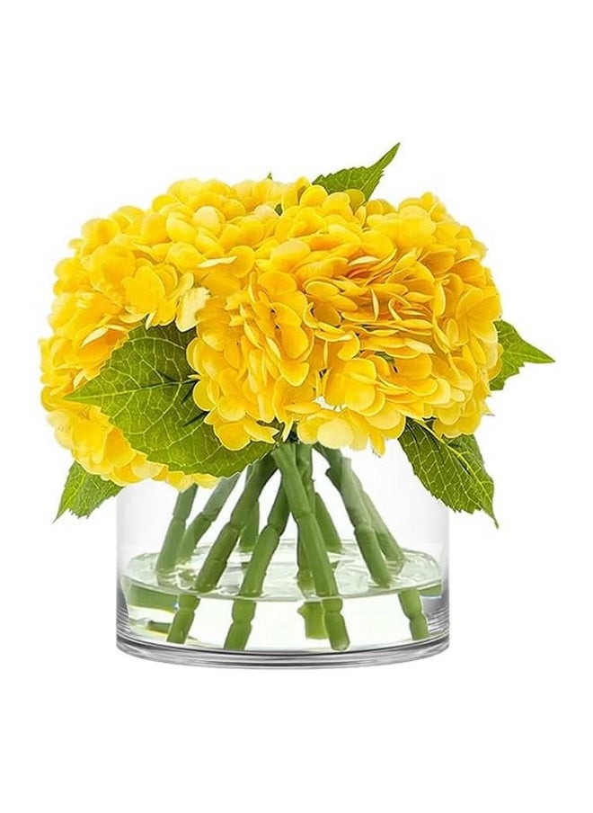CYS EXCEL CYS Excel Clear Glass Cylinder Flower Vase (H:6" D:7") | Glass Vase Centerpieces Hurricane Floating Candle Holder Vase  - Image 3