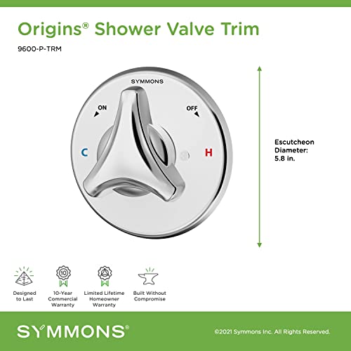 Symmons 9600-P-TRM Origins Shower Valve Trim in Polished Chrome (Valve Not Included) - Image 2