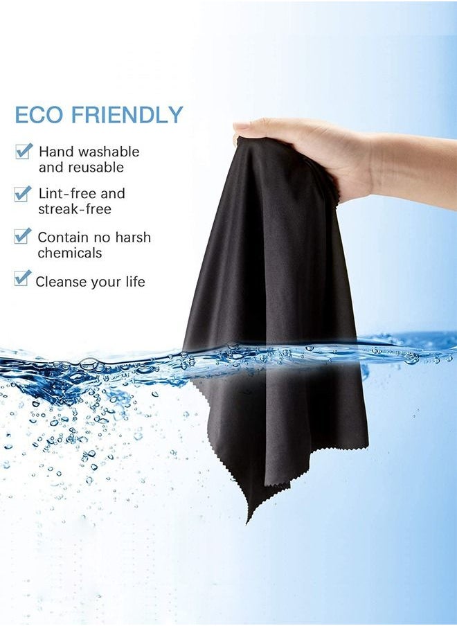 S-Color 10 Pieces Microfiber Cleaning Cloths For Computers Eyeglasses Glasses Screen Camera Lens Touch LCD TV Screen Cell Phone Tablet Laptops IPad  - Image 5