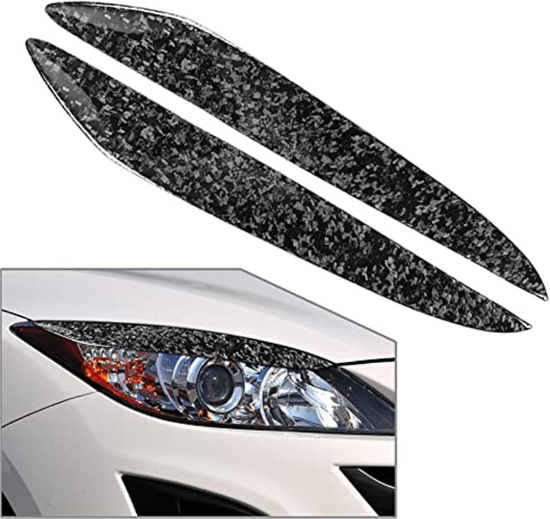 Vuzmode Carbon Fiber Headlight Eyebrow Trim for Mazda 3 - Image 5