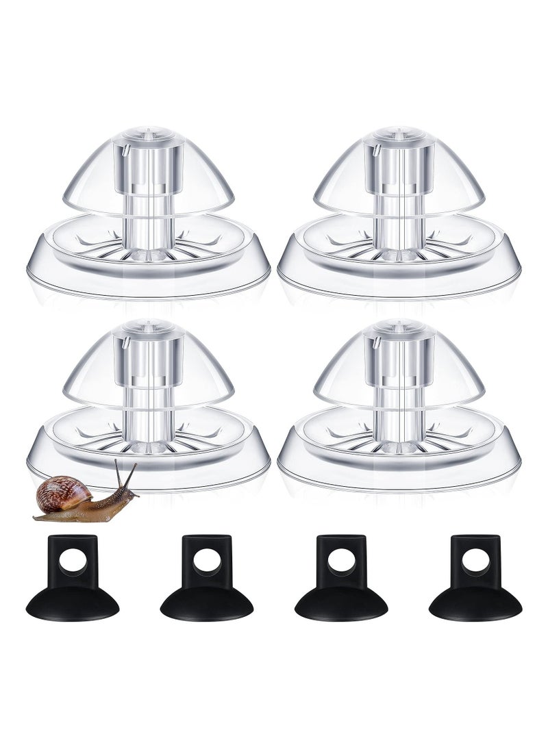 KASTWAVE 4 Pieces Aquarium Snail Trap Set Fish Tank Snail Catcher Clear Snail Trapping Device Planarian Leech Control Plastic Snail Removal Tool Aquatic Pest Catch Box for Pest-Free Aquarium Maintenance - Image 1