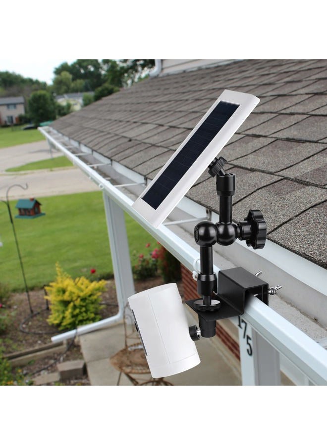 ALERTCAM 2-in-1 Gutter Mount for Ring Solar Panel, Stick Up Cam Battery and Spotlight Cam Battery, Perfect Angle to Get Adequate Sunlight for Your Ring Solar Panel - Black - Image 3