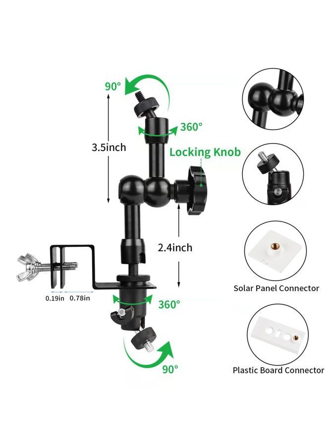 ALERTCAM 2-in-1 Gutter Mount for Ring Solar Panel, Stick Up Cam Battery and Spotlight Cam Battery, Perfect Angle to Get Adequate Sunlight for Your Ring Solar Panel - Black - Image 4