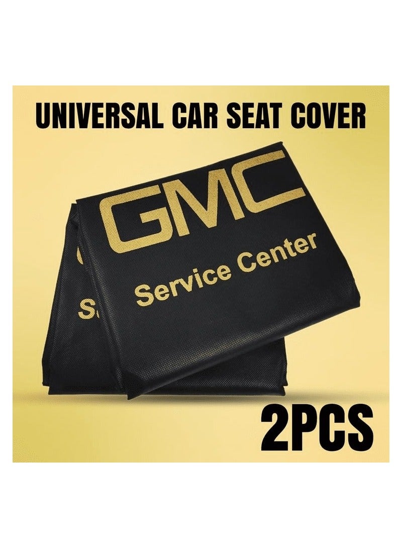 GMC طقم مكون من قطعتين من غطاء حماية مقعد السيارة من الغبار والأوساخ، حماية إضافية لمقعدك، غطاء مقعد السيارة العالمي، أسود - Image 1