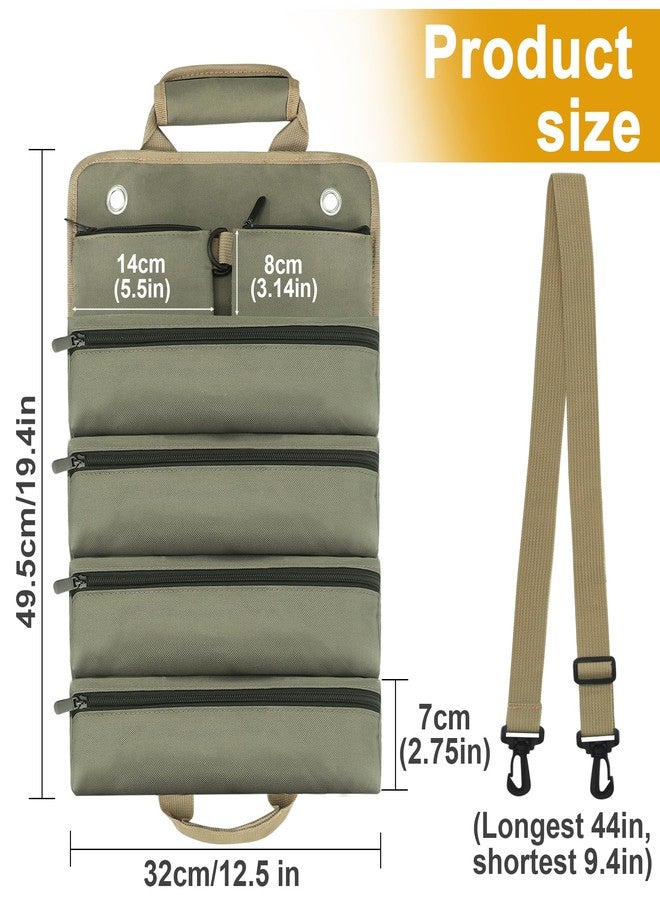 Fairooth Gift for Dad Tool Bag Gift for Men That's What I Do I Fix Stuff and I know Things Roll up Tool Bag Organizer Large Heavy Duty Tools Storage Carrier for Men Dad Father's Day Christmas Gifts - Image 2