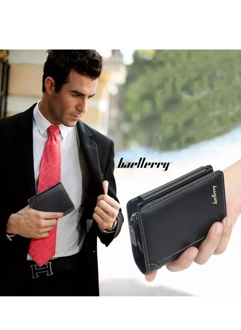 baellerry - Wallet Cards Wallet Leather Man Three Wallet - Image 1