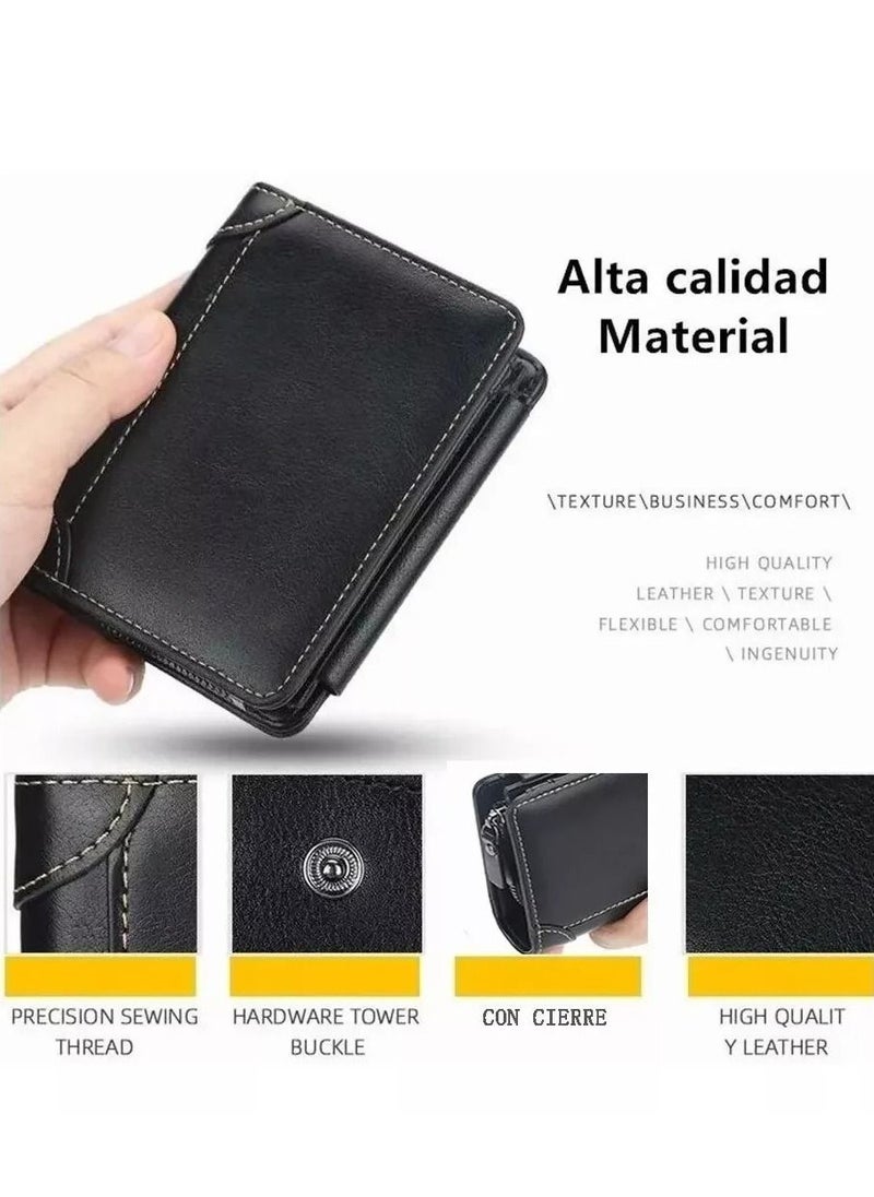 baellerry - Wallet Cards Wallet Leather Man Three Wallet - Image 1