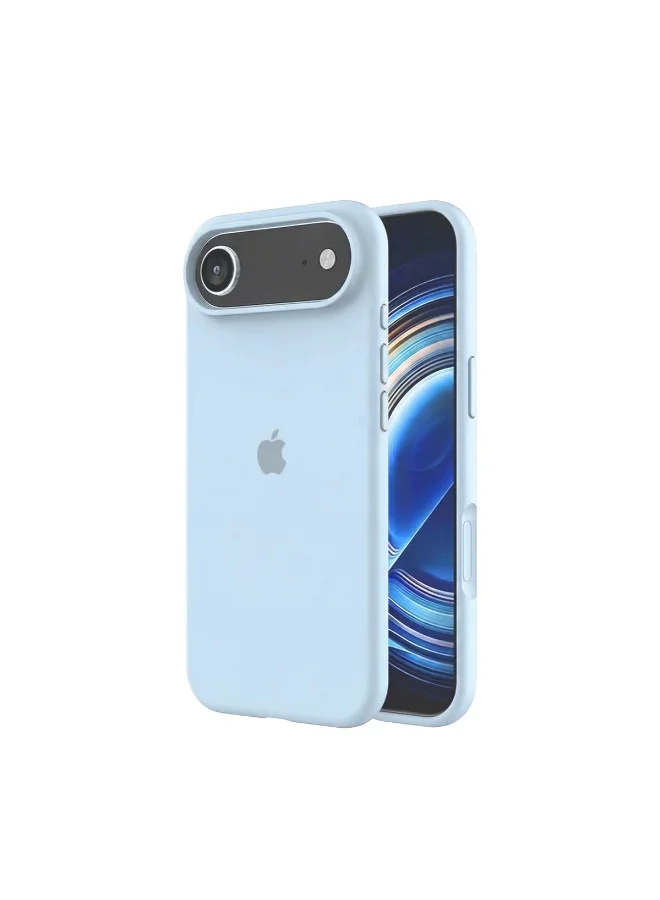 موبكوس جراب Mobcos iPhone 17 Air Sky Blue Elite Logo المصنوع من السيليكون الفاخر، مزود بخاصية الشحن اللاسلكي المغناطيسي | ملمس ناعم كالحرير | حماية فائقة ضد الصدمات بمعايير عسكرية | توافق مغناطيسي قوي | غطاء أنيق وفاخر