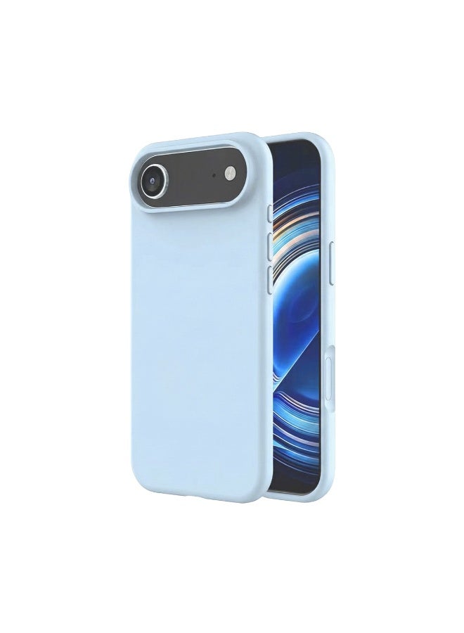 موبكوس جراب Mobcos iPhone 17 Air Sky Blue Elite Logo المصنوع من السيليكون الفاخر، مزود بخاصية الشحن اللاسلكي المغناطيسي | ملمس ناعم كالحرير | حماية فائقة ضد الصدمات بمعايير عسكرية | توافق مغناطيسي قوي | غطاء أنيق وفاخر - Image 1