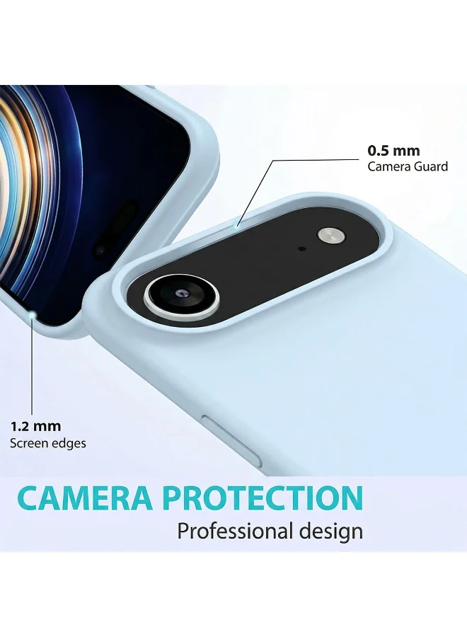 Mobcos Mobcos iPhone 17 Air Sky Blue Elite Logo Mobcos iPhone 17 Air Sky Blue Elite Logo Premium Silicone Magnetic Wireless Charging Case for iPhone | Silky Soft Touch | Military-Grade Shockproof Protection | Strong Magnetic Compatibility | Luxury Slim Cover  | Best Price UAE