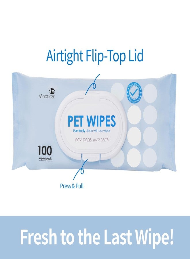 Mooncat Pet Wipes | Unscented & Hypoallergenic Dog Wipes with Flip-Top Lid to Lock in Moisture | Plant-Based Grooming Wipes for Sensitive Paws, Face & Body | Safe for Cats & Dogs (100 Count) - Image 5