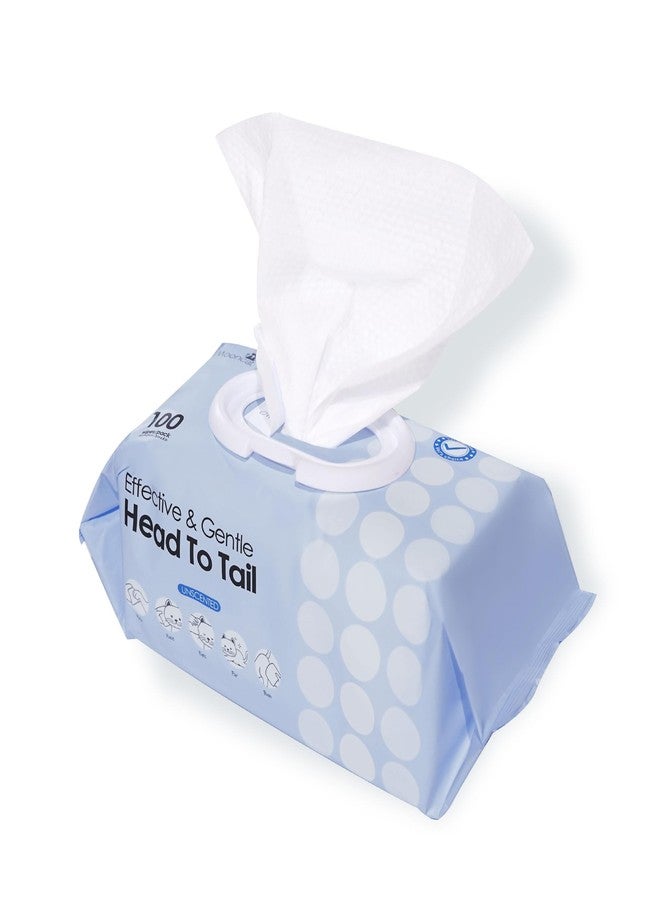 Mooncat Pet Wipes | Unscented & Hypoallergenic Dog Wipes with Flip-Top Lid to Lock in Moisture | Plant-Based Grooming Wipes for Sensitive Paws, Face & Body | Safe for Cats & Dogs (100 Count) - Image 1
