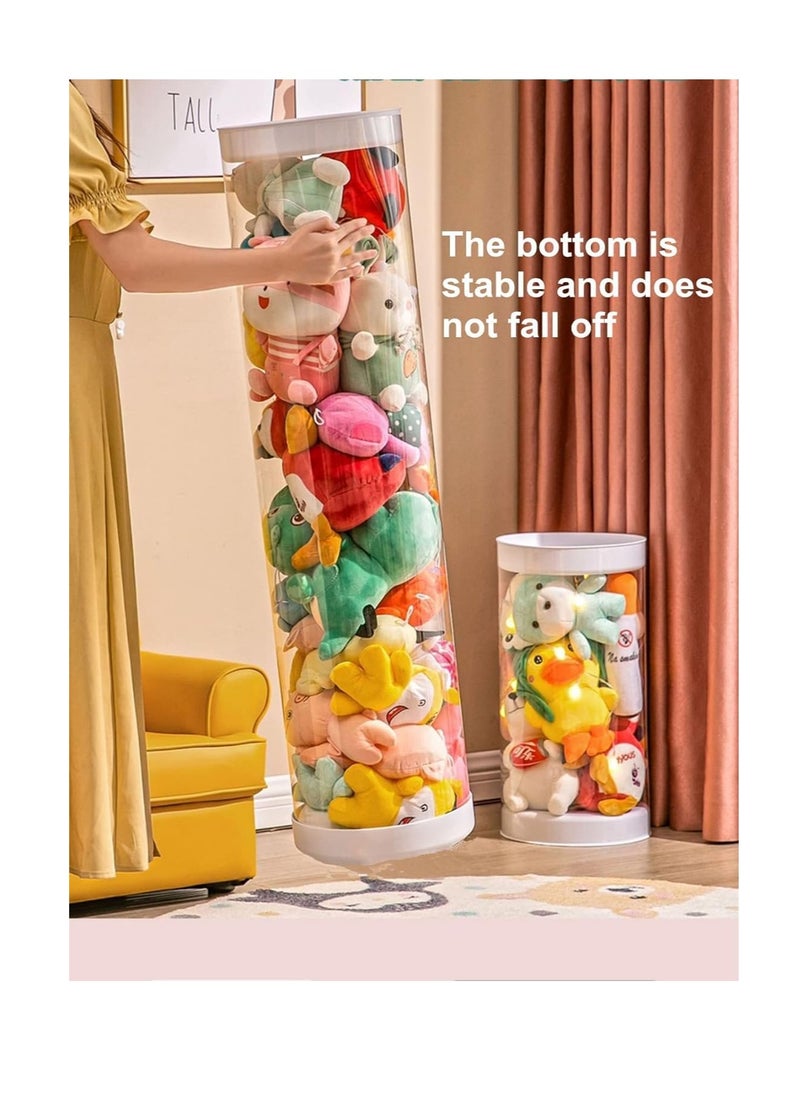 Generic - Toy storage storage box for stuffed animals and plush toys, transparent cylinder for displaying children's toys, large storage capacity, suitable for teddy bears and dolls, height 1.6 meters - Image 1