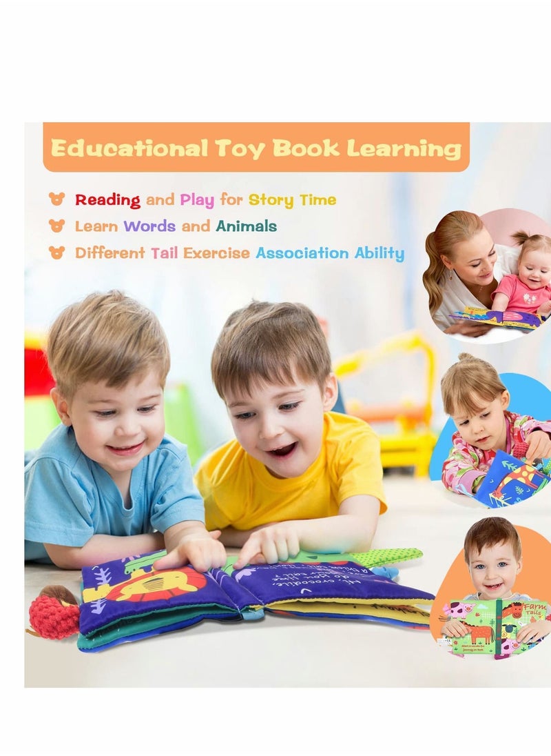 Y&D Baby Soft Cloth Books, Touch and Feel Crinkle Book for Babies, Infants & Toddlers 0-12 Months, Early Education Sensory Toys Toddler boy Girl Unisex  - Image 5