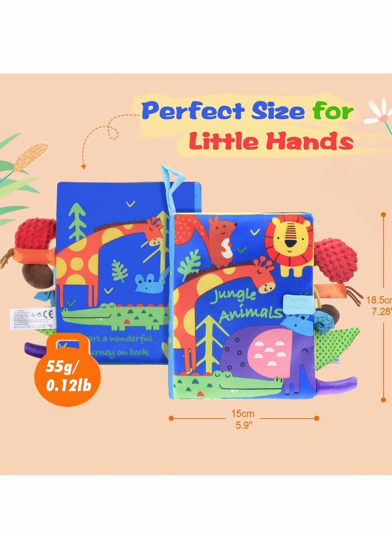 Y&D Baby Soft Cloth Books, Touch and Feel Crinkle Book for Babies, Infants & Toddlers 0-12 Months, Early Education Sensory Toys Toddler boy Girl Unisex  - Image 3