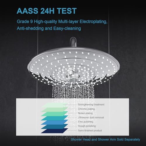 OFFO Shower Head Extension Arm 8 in, S Shaped Shower Arm with Flange High Rise Goose Neck Shower Arm Extension Chrome Finish - Image 4