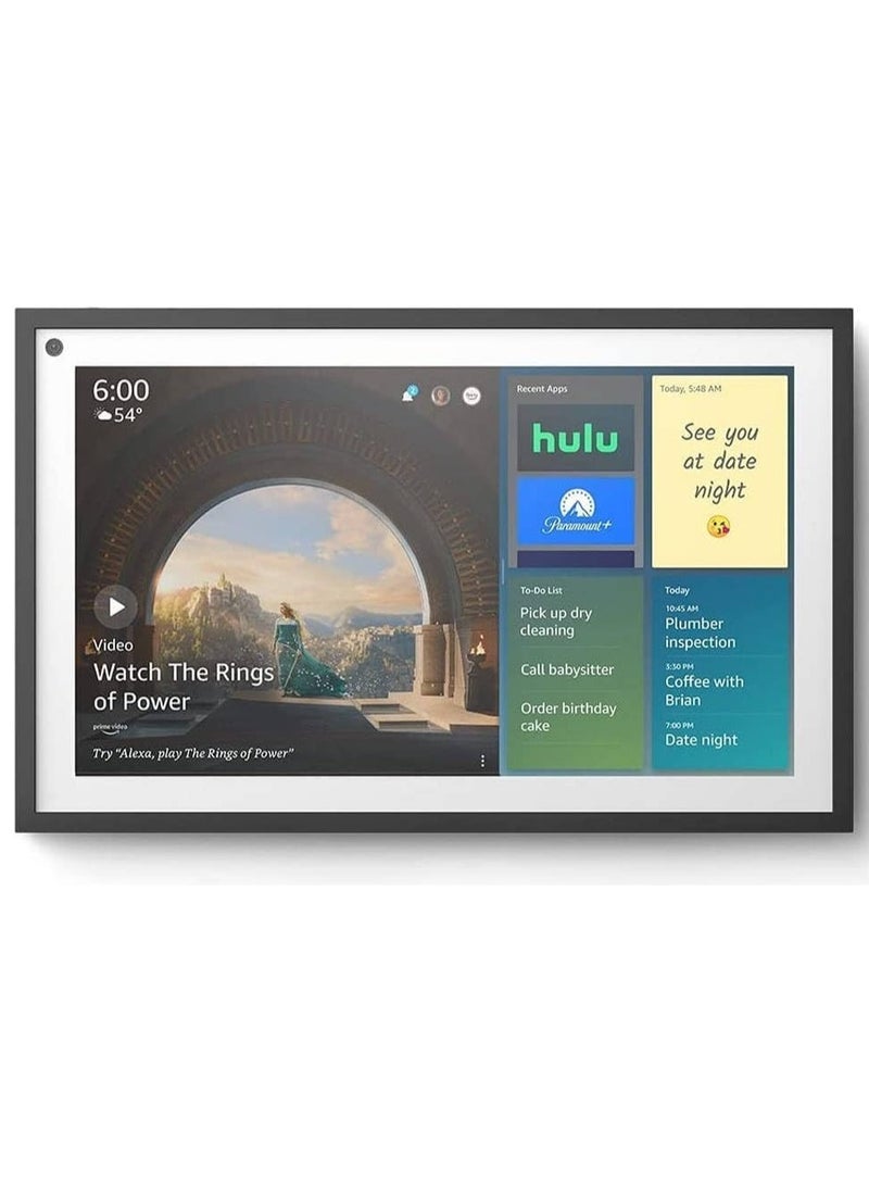 ECHO - Echo Show 15 with Alexa 15.6-inch HD Touch Display Wireless Wi-Fi and Bluetooth Connectivity Built-in Microphone Dual 1.6-inch Full-Range Speakers 5MP Camera Wall Mount Latest Version - Black - Image 1