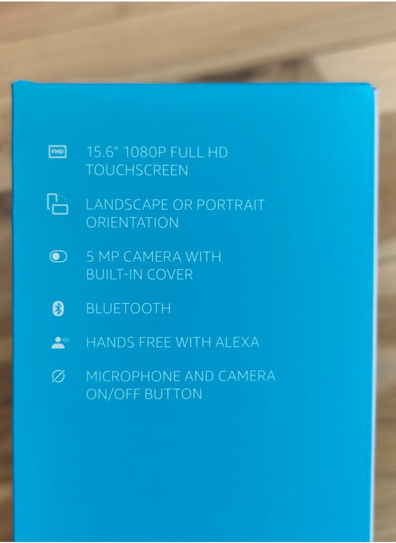 ECHO - Echo Show 15 with Alexa 15.6-inch HD Touch Display Wireless Wi-Fi and Bluetooth Connectivity Built-in Microphone Dual 1.6-inch Full-Range Speakers 5MP Camera Wall Mount Latest Version - Black - Image 1
