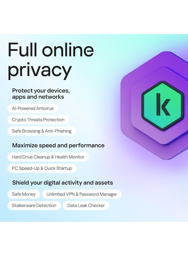 Kaspersky Plus Cybersecurity Software 1 Devices - Image 2