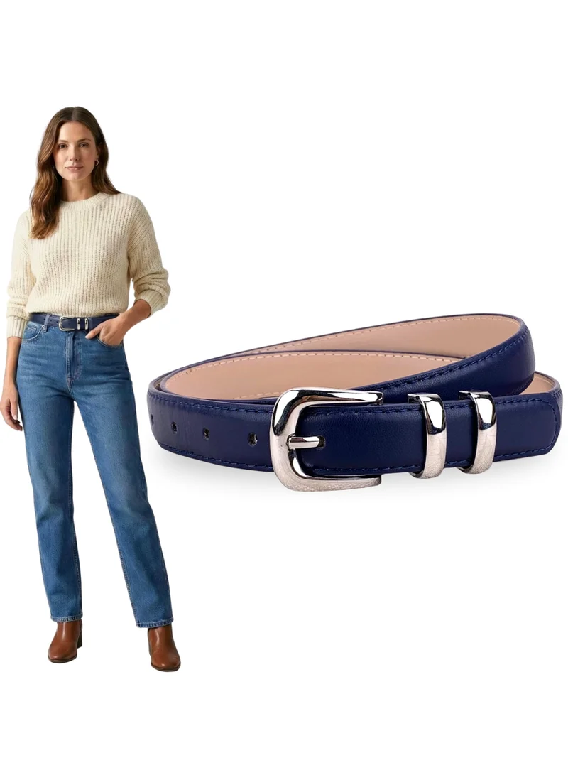 Classic Milano Classic Milano Women's Belt with Gift Box; Faux Leather Ladies Belt for Dresses, Jeans & Gowns; Stylish Womens Belt; Adjustable Girls Belt; Belt for Women | Full Length: 110 CM (Free Size - Fits up to the waist of 40 Inches / 100 CM)
