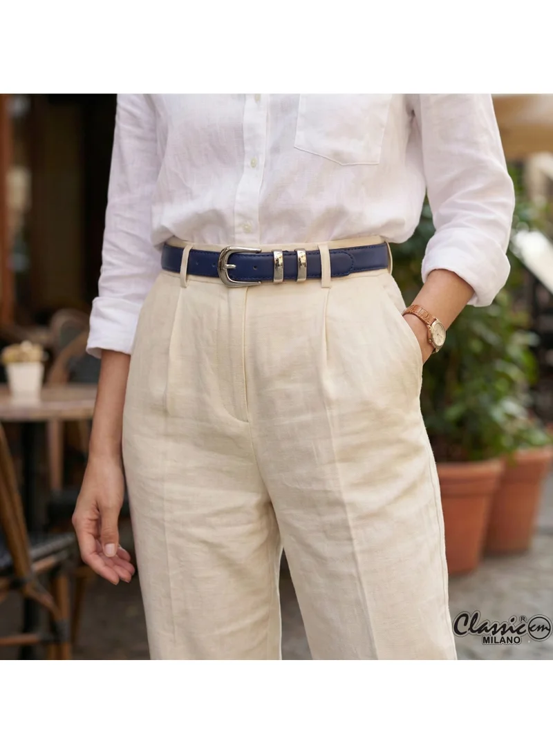 Classic Milano Classic Milano Women's Belt with Gift Box; Faux Leather Ladies Belt for Dresses, Jeans & Gowns; Stylish Womens Belt; Adjustable Girls Belt; Belt for Women | Full Length: 110 CM (Free Size - Fits up to the waist of 40 Inches / 100 CM)