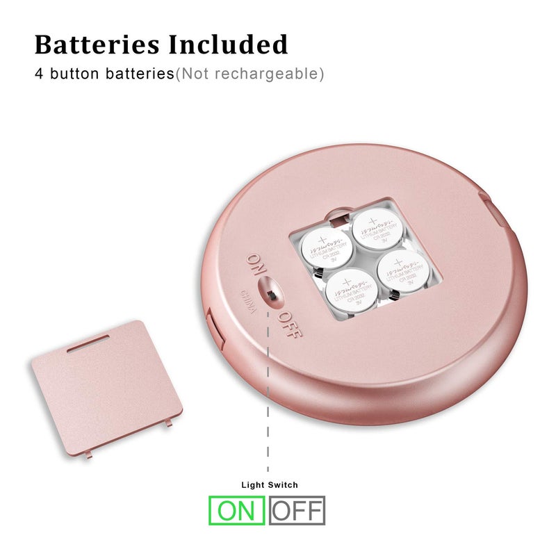Benbilry LED Lighted Compact Travel Makeup Mirror with Lights, 1x/7x Magnification, 5 Inch Dual Sided Portable Illuminated â€“ Perfect for Handbag - Image 4